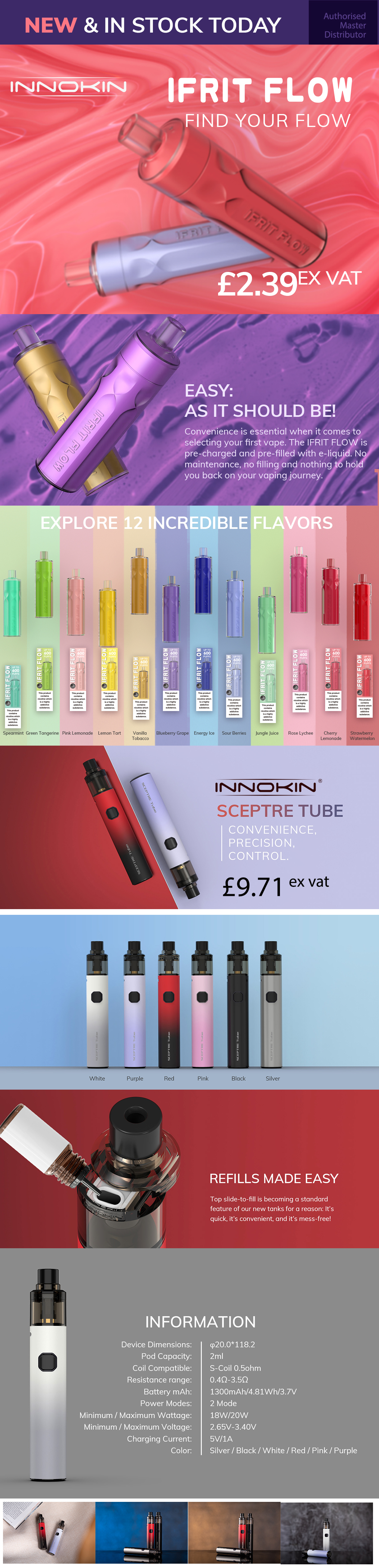 Innokin New Launches - Ifrit Flow and Spectre